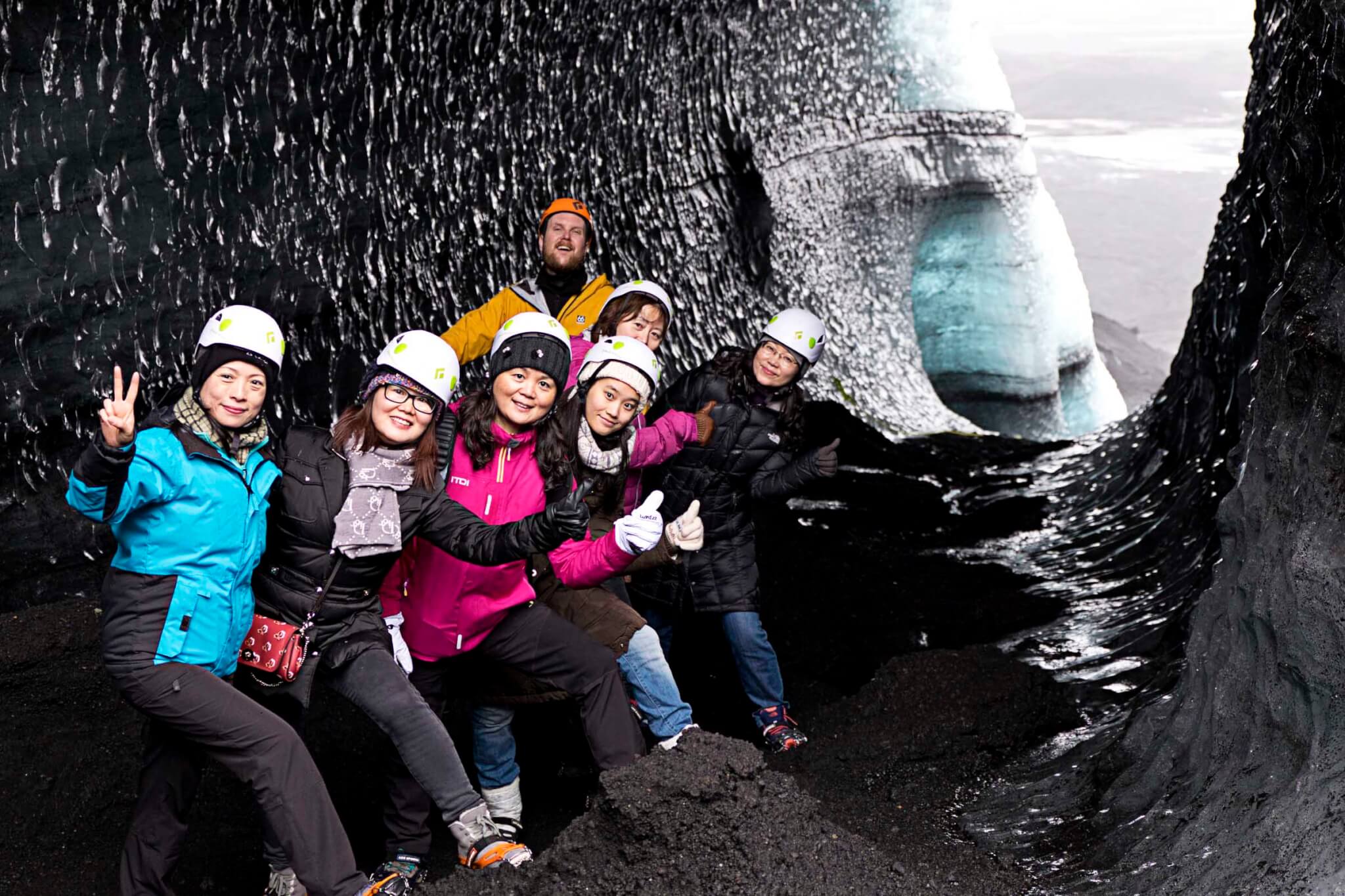 Island Gletscherhöhle Gruppe